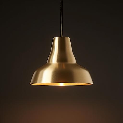 Lámpara colgante de diseño contemporáneo con detalles de latón.